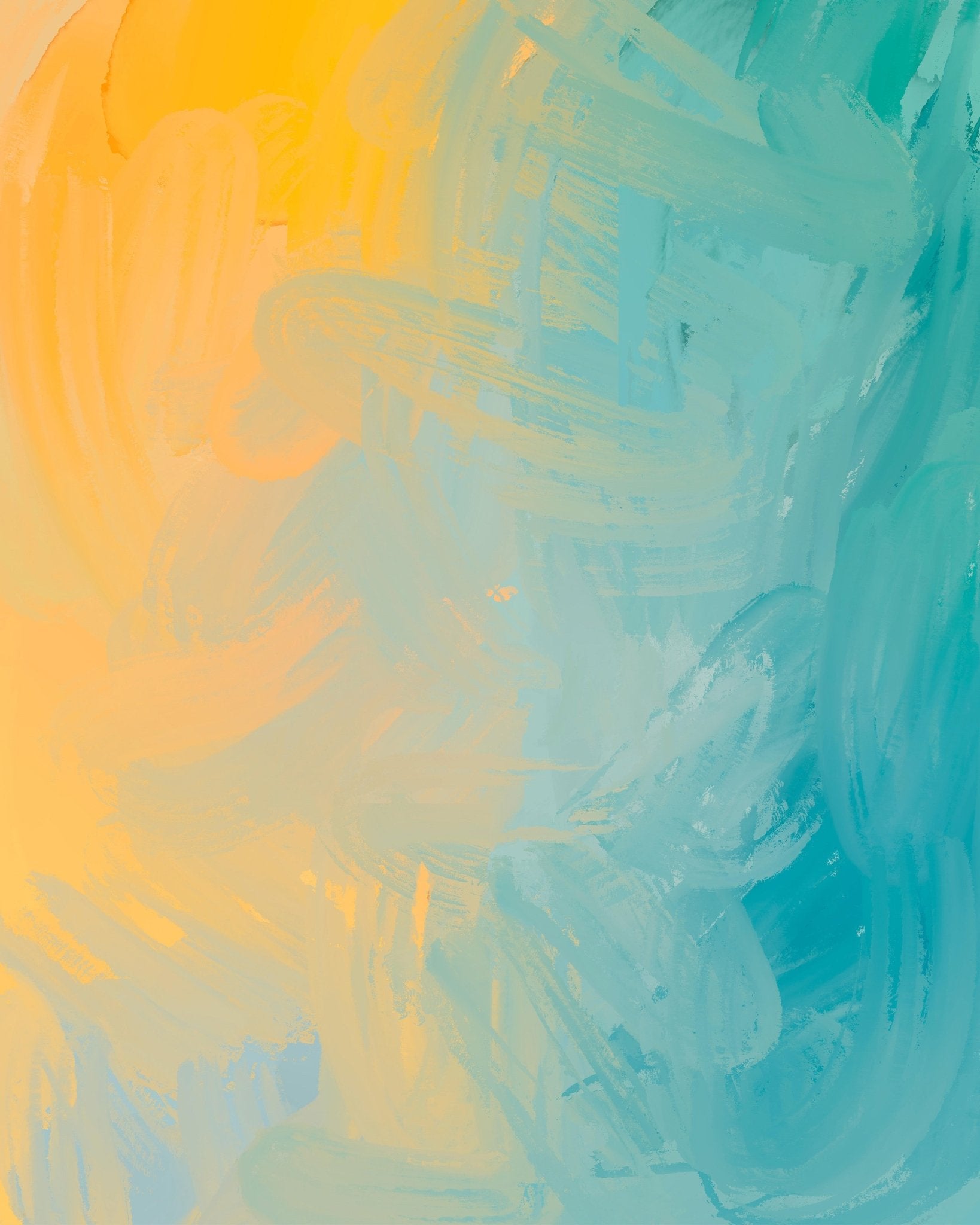 Aqua Gold Brushstroke