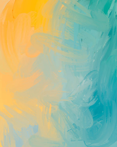 Aqua Gold Brushstroke
