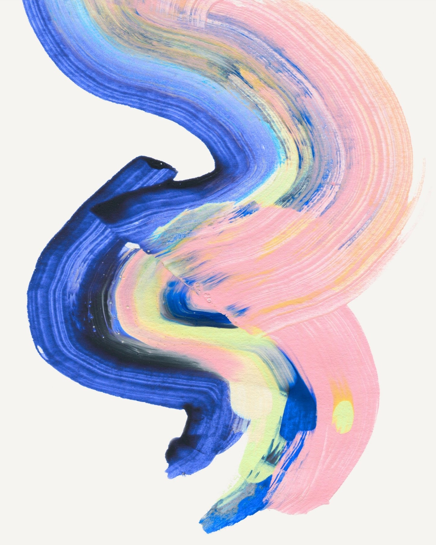 Pink Blue Brushstroke