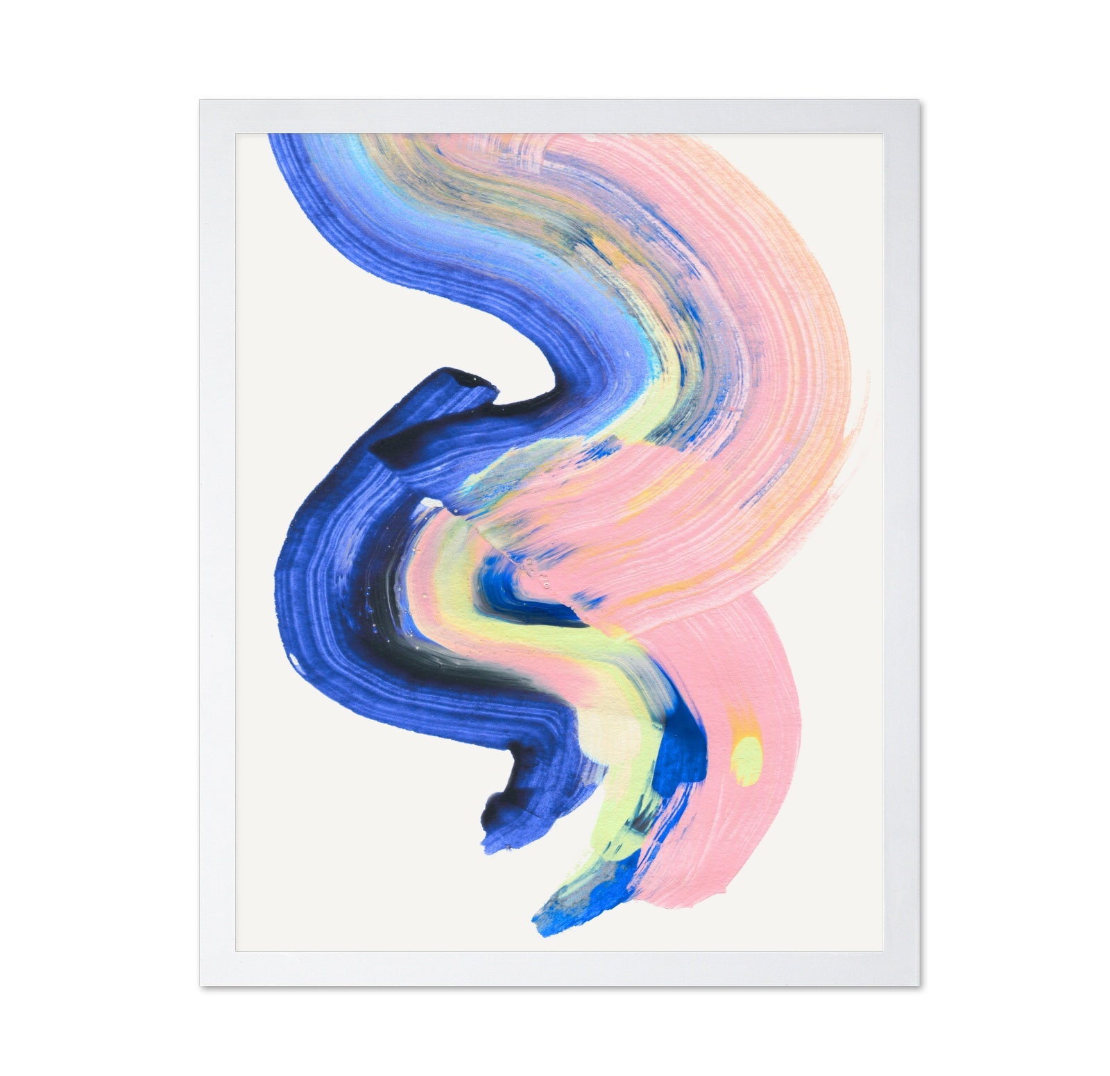 Pink Blue Brushstroke