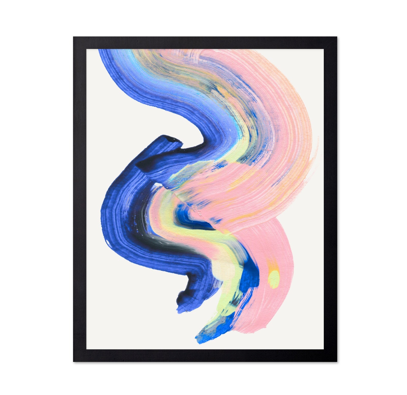 Pink Blue Brushstroke