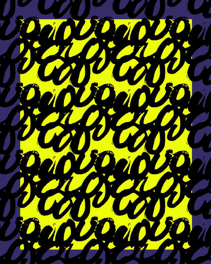 Neon Script Pattern