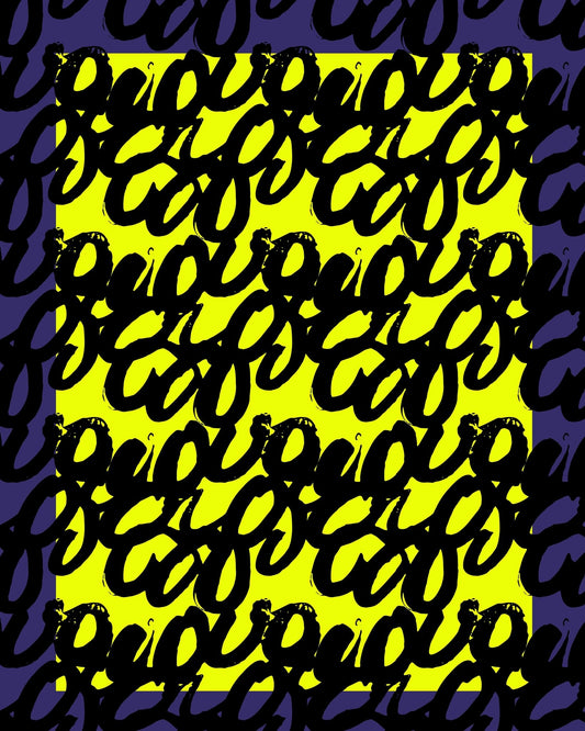 Neon Script Pattern