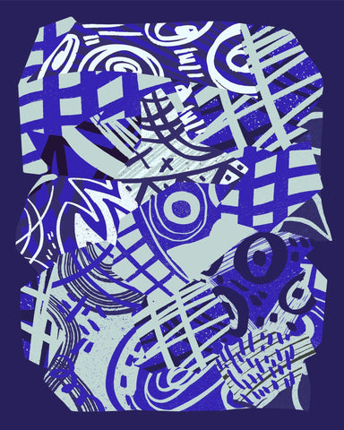 Blue Pattern Collage
