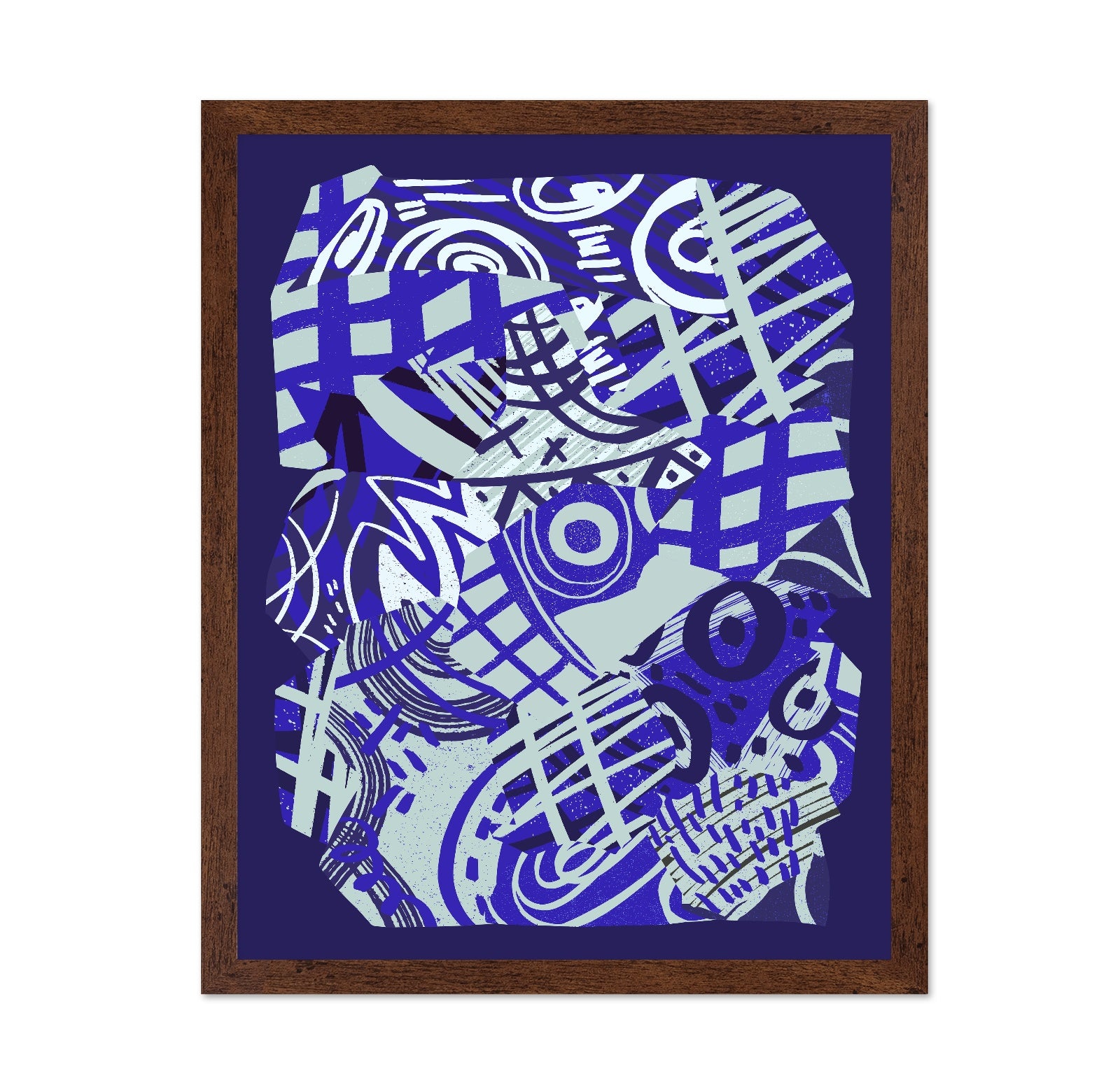 Blue Pattern Collage