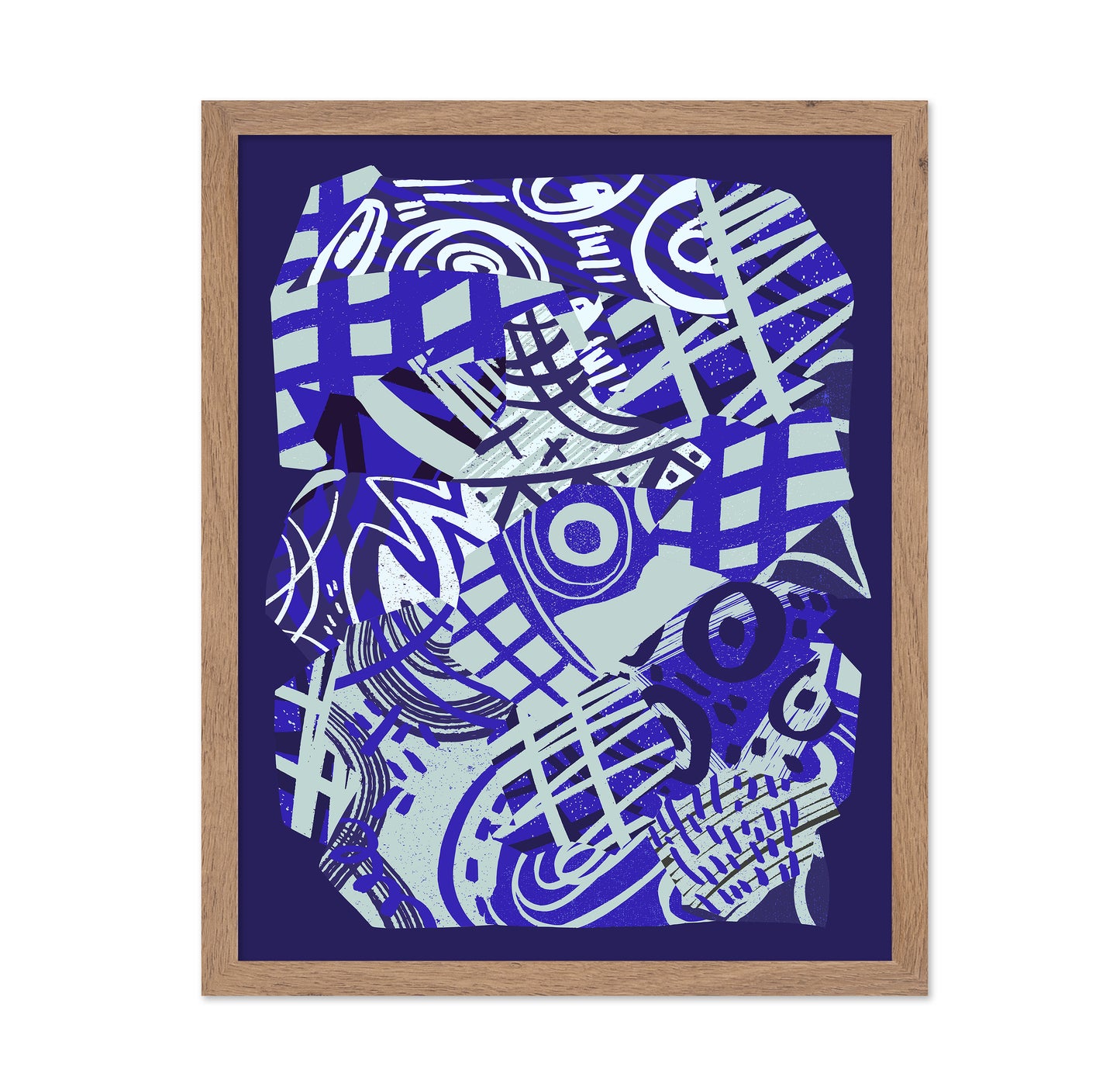 Blue Pattern Collage