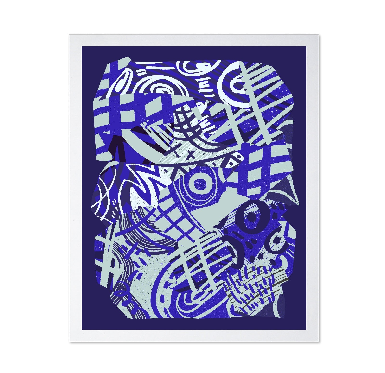Blue Pattern Collage