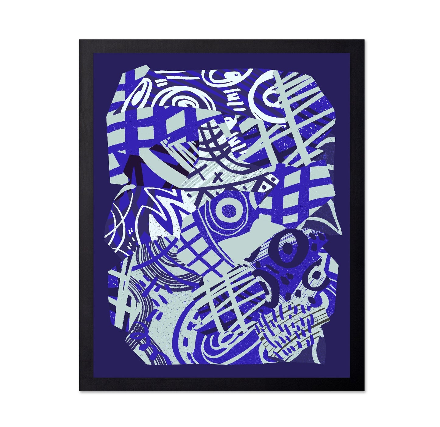 Blue Pattern Collage
