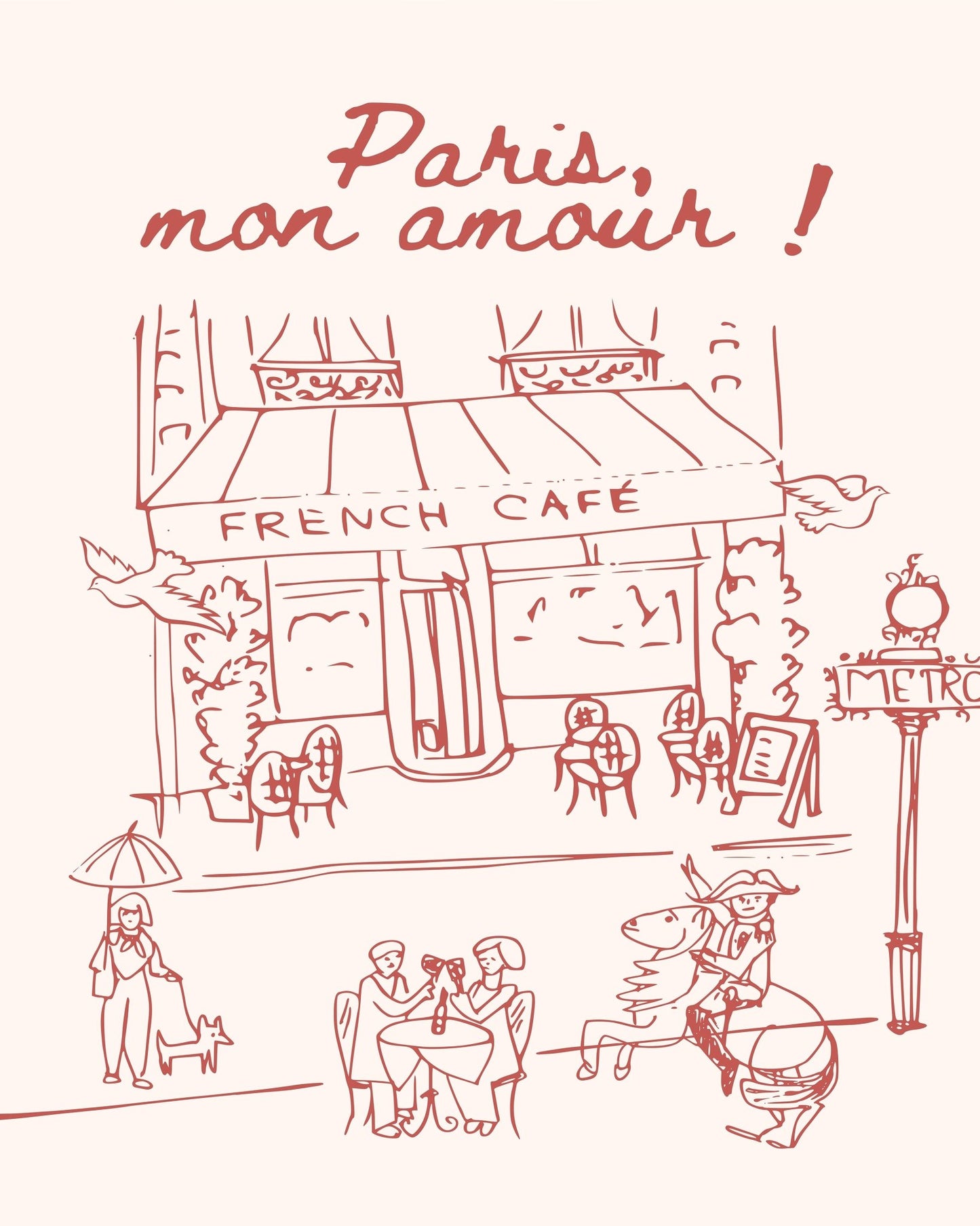 Paris Cafe Sketch No3