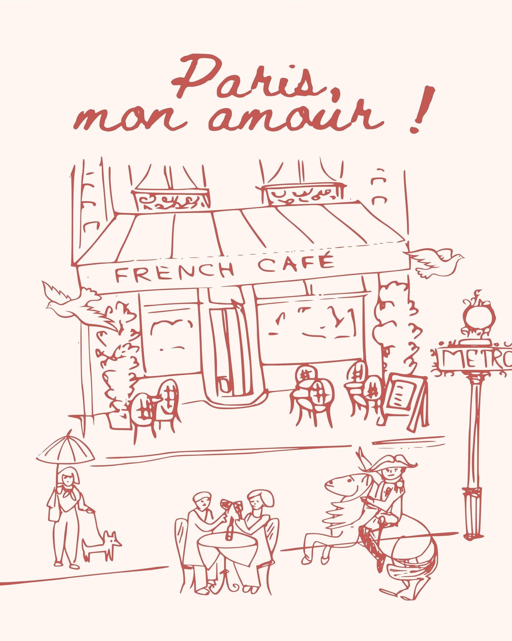 Paris Cafe Sketch No3
