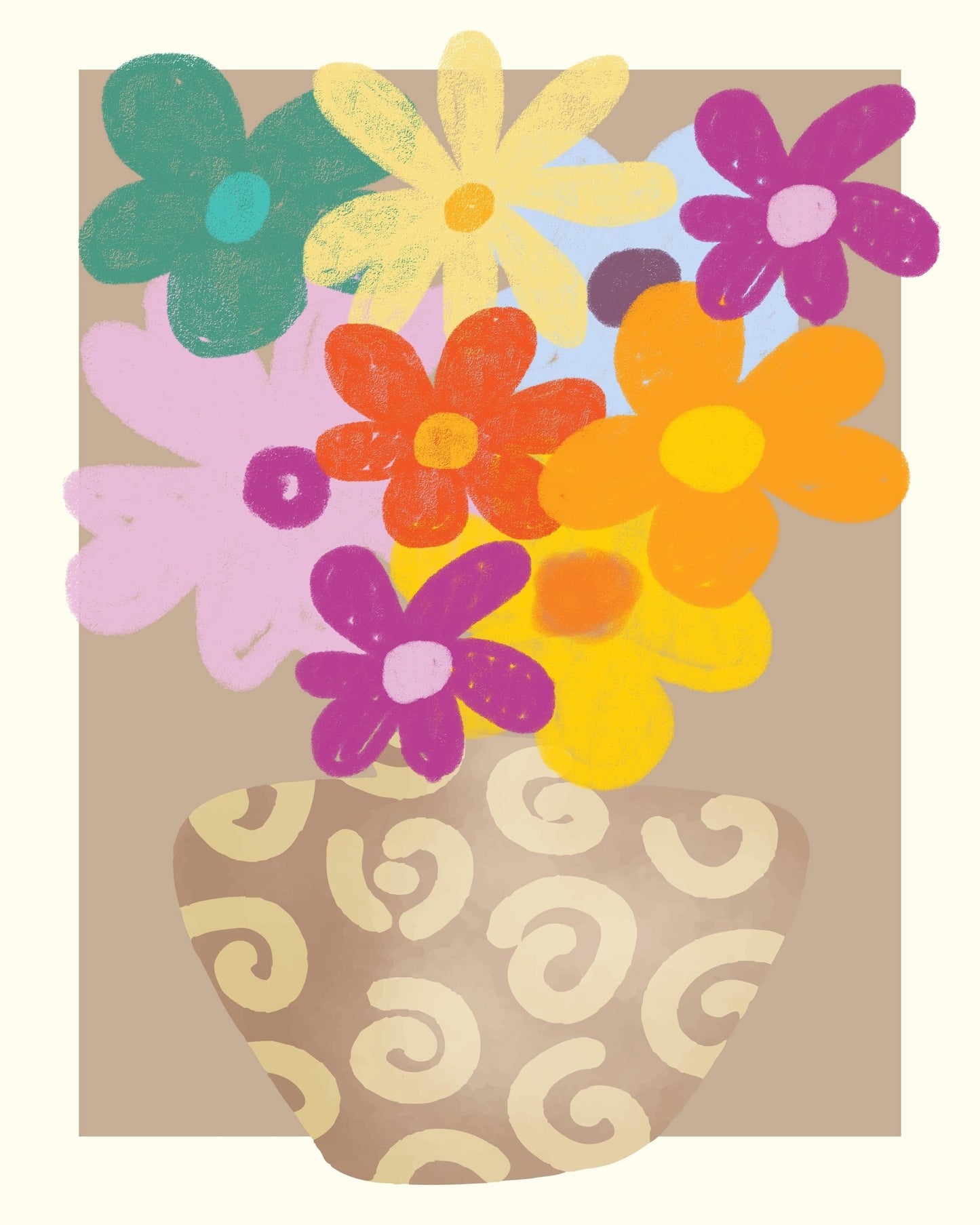 Colorful Flower Vase No1
