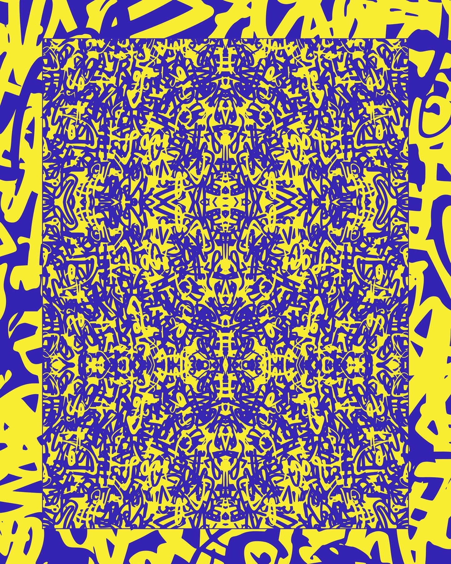 Yellow Graffiti Grid