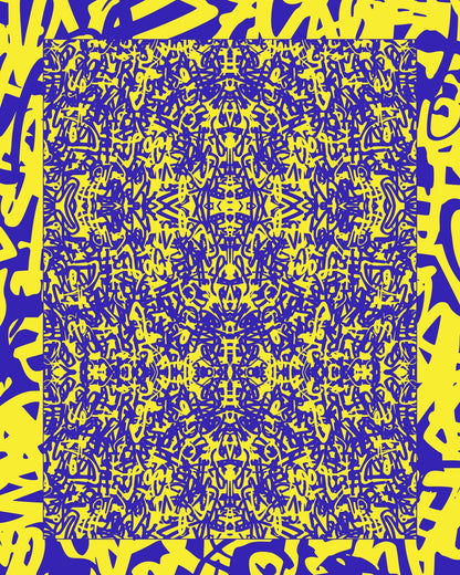 Yellow Graffiti Grid