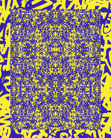 Yellow Graffiti Grid