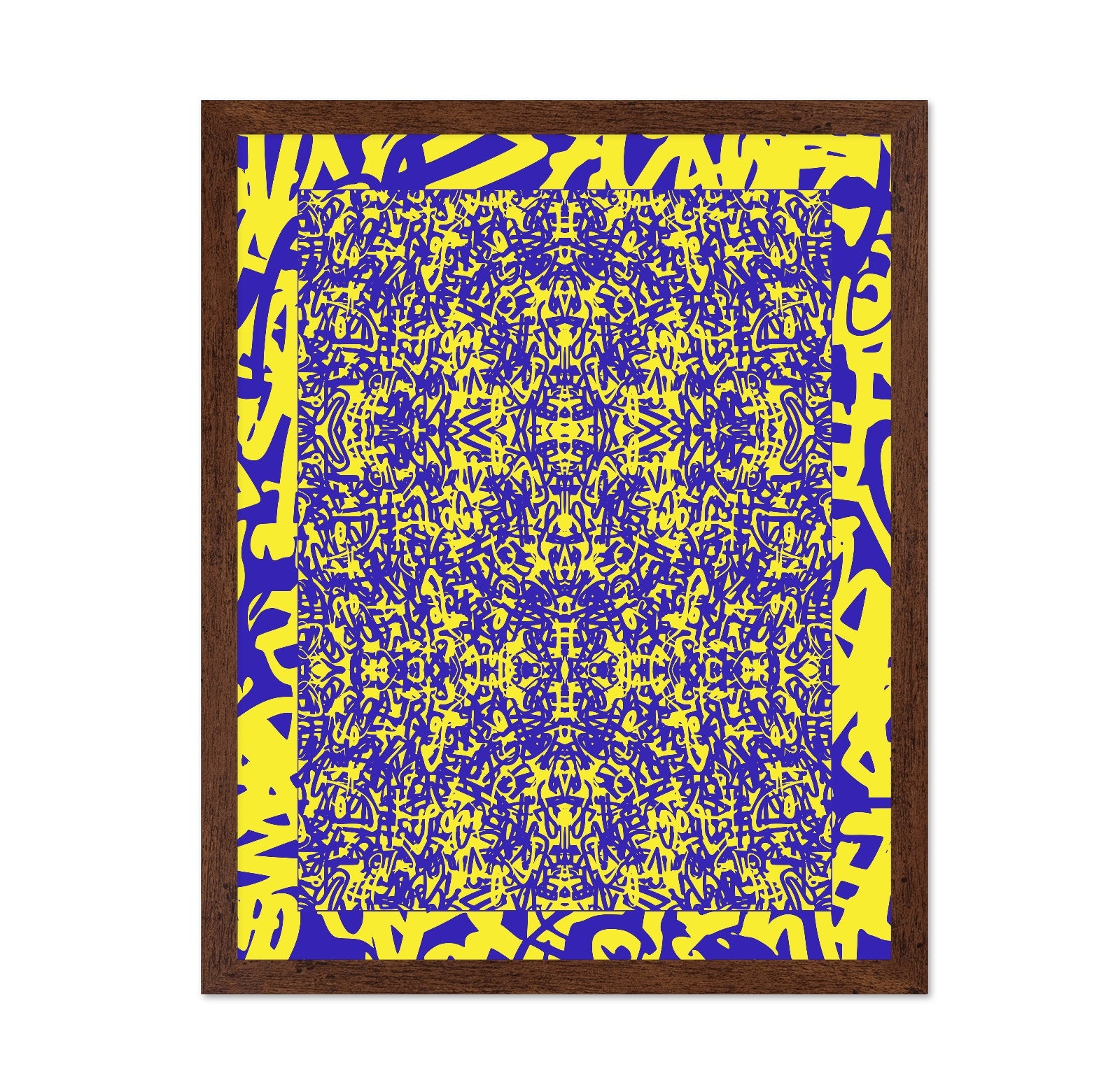 Yellow Graffiti Grid