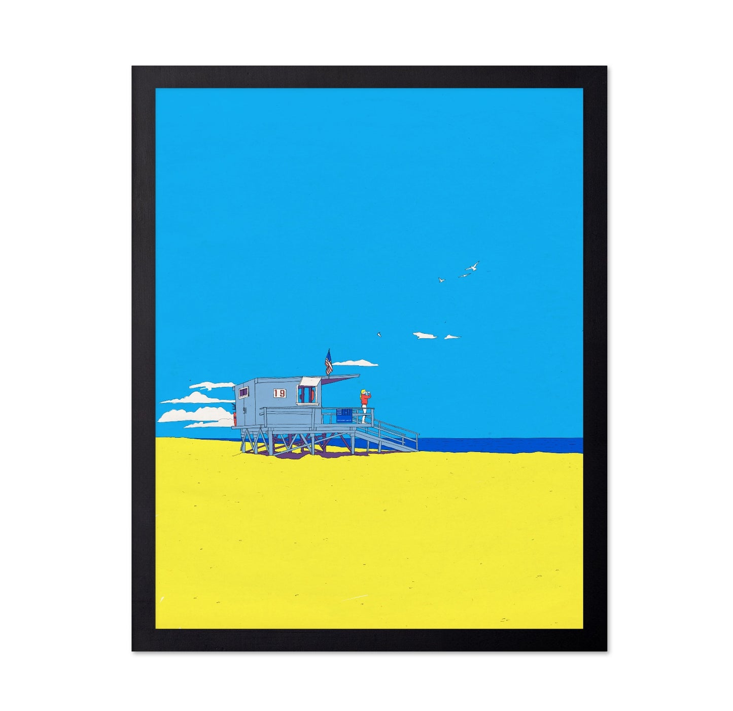 Lifeguard Beach Scene