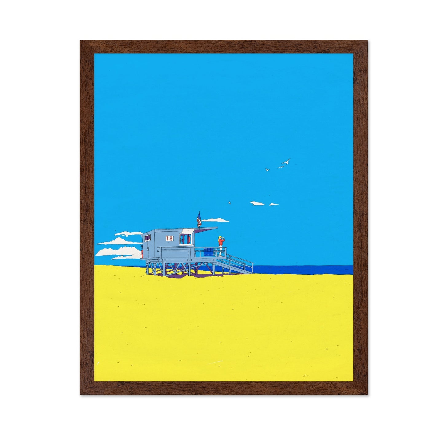 Lifeguard Beach Scene