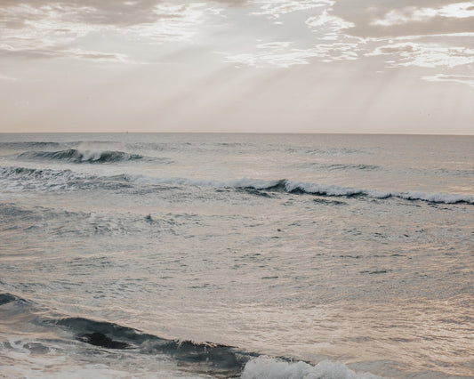 Overcast Ocean Waves