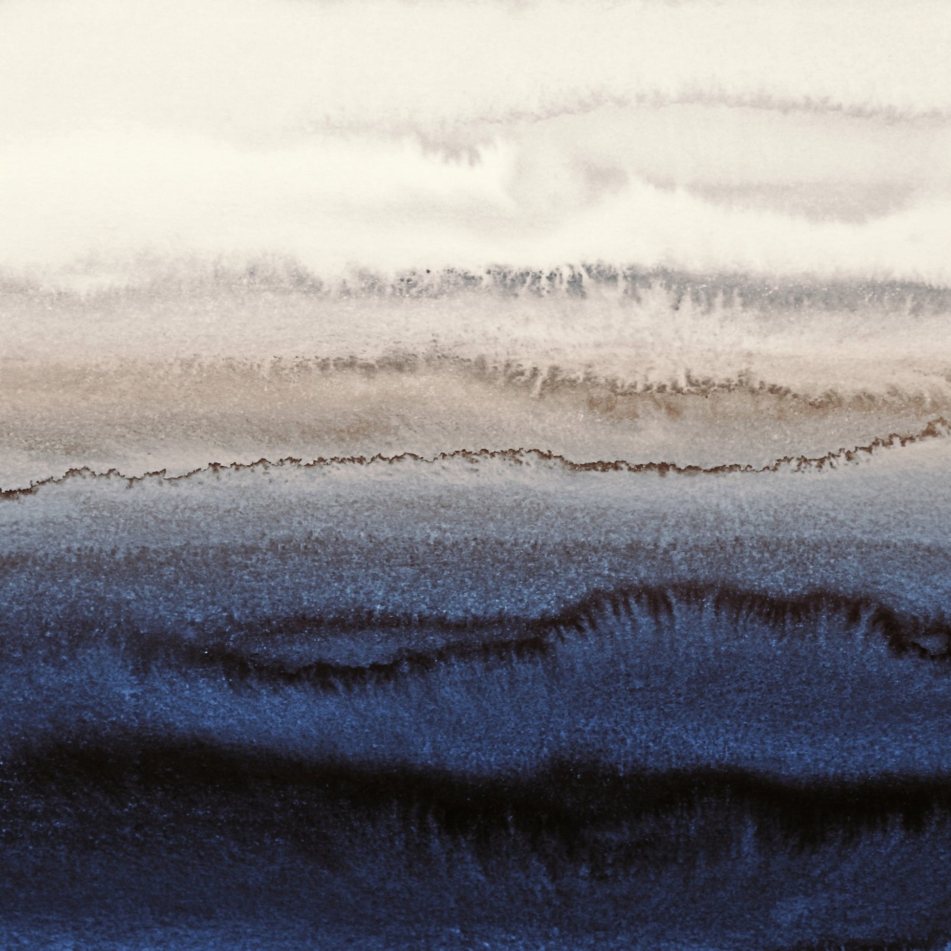 Deep Blue Watercolor Waves