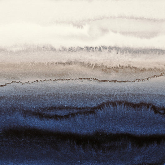 Deep Blue Watercolor Waves