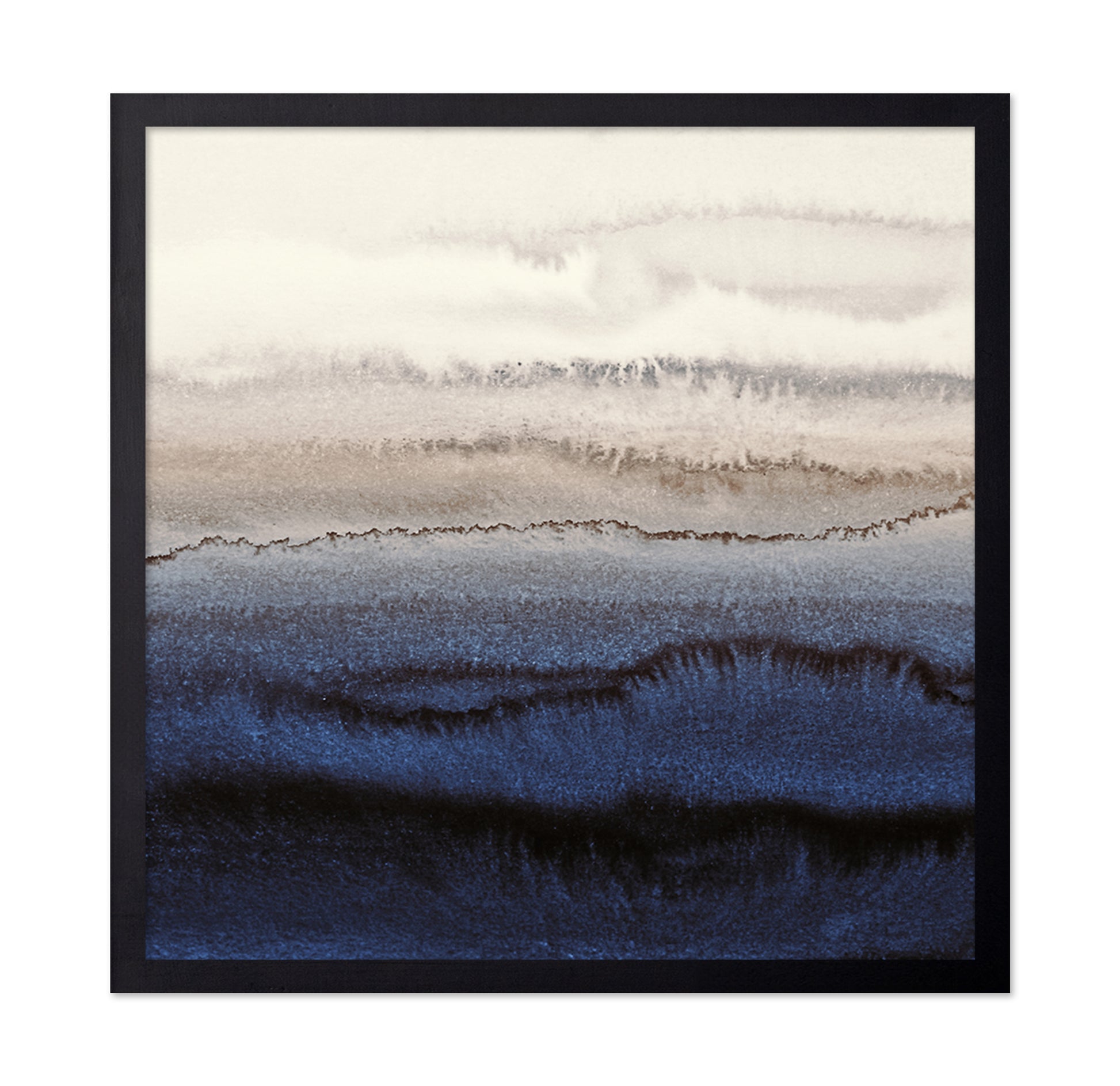 Deep Blue Watercolor Waves