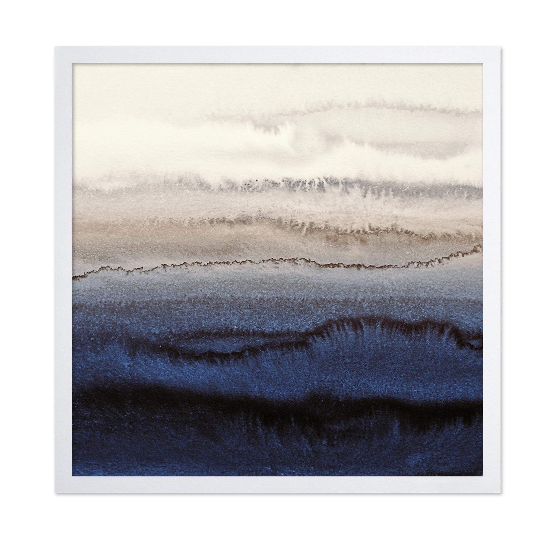 Deep Blue Watercolor Waves
