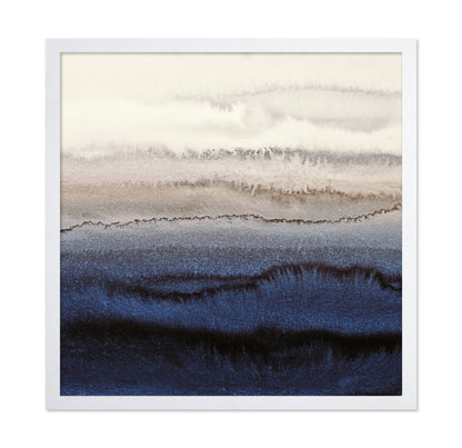 Deep Blue Watercolor Waves