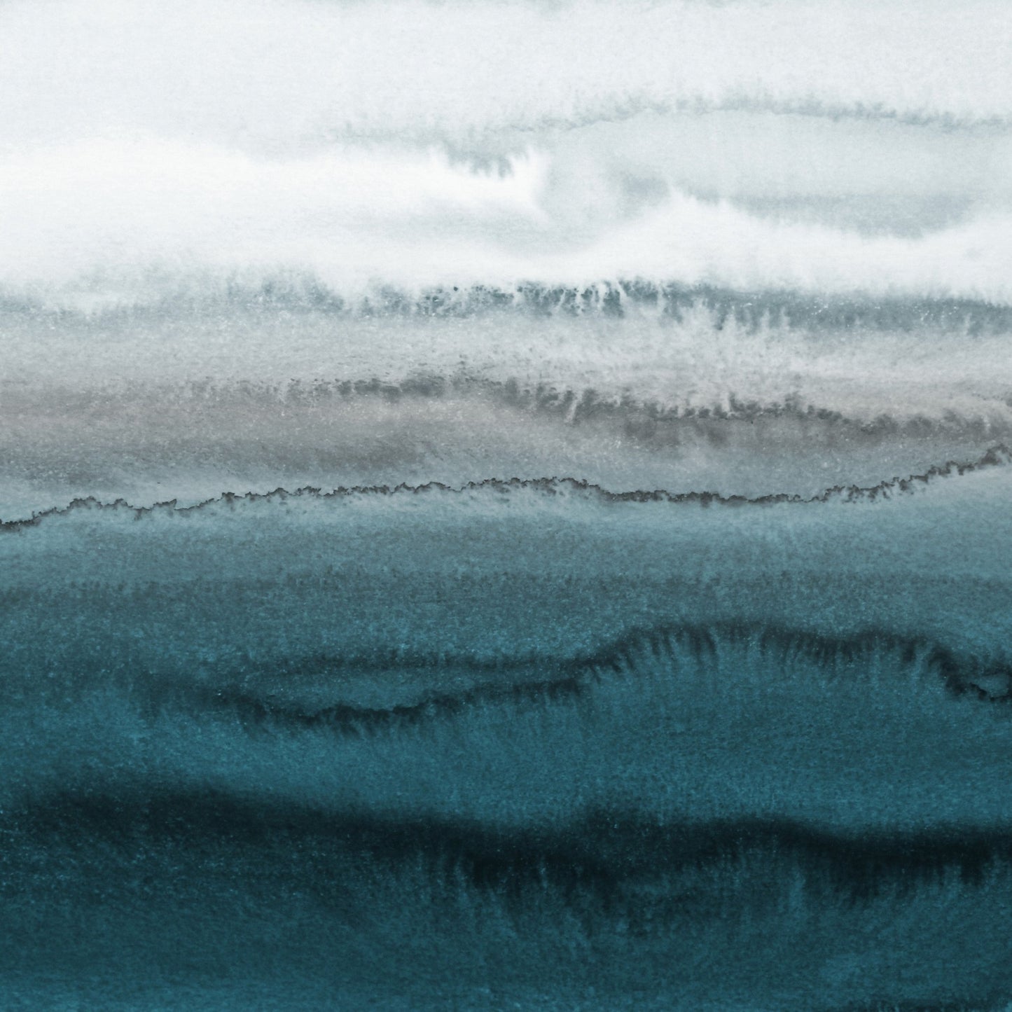 Teal Watercolor Waves