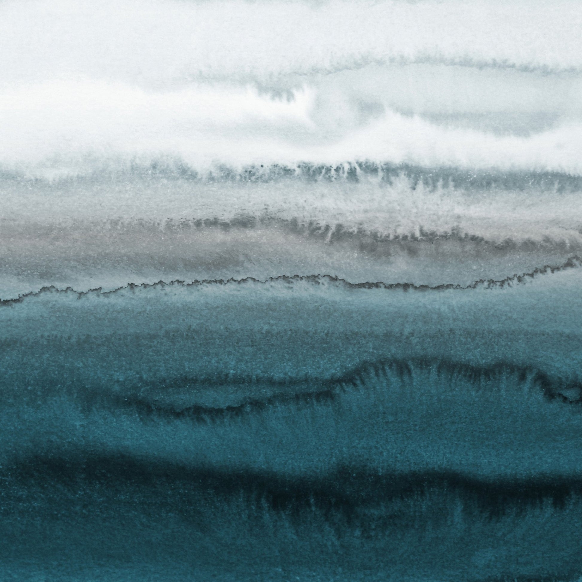 Teal Watercolor Waves