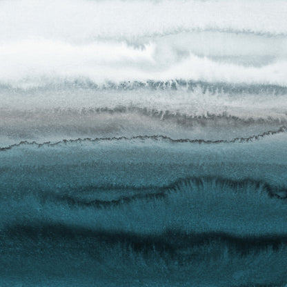 Teal Watercolor Waves