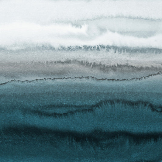 Teal Watercolor Waves