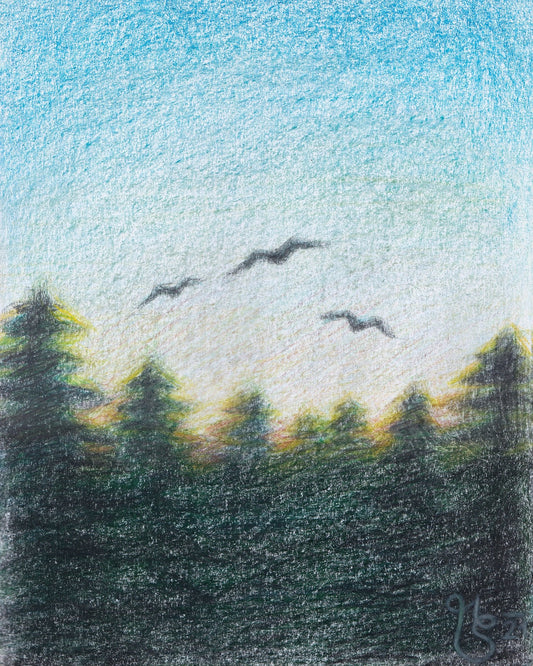 Flight At Dusk