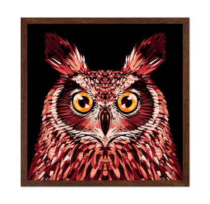 Crimson Owl Gaze