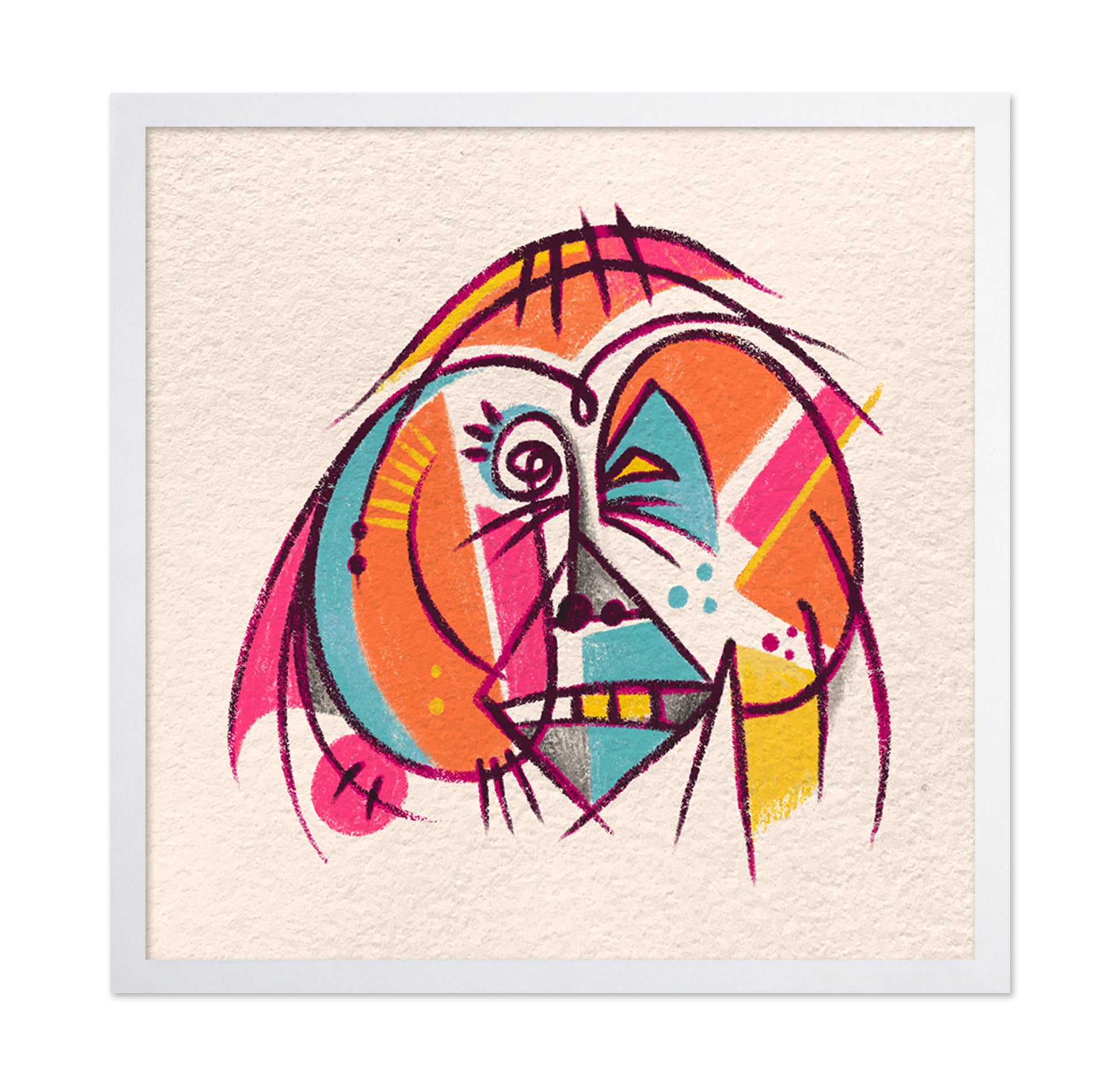 Abstract Orangutan Face