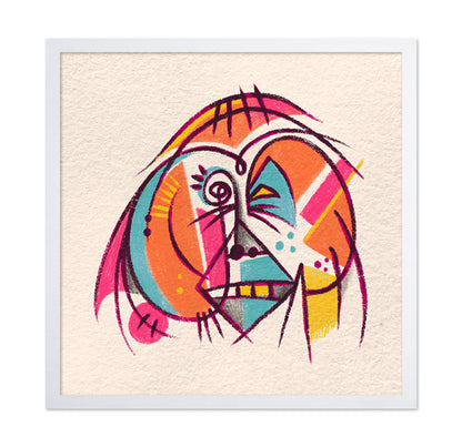 Abstract Orangutan Face