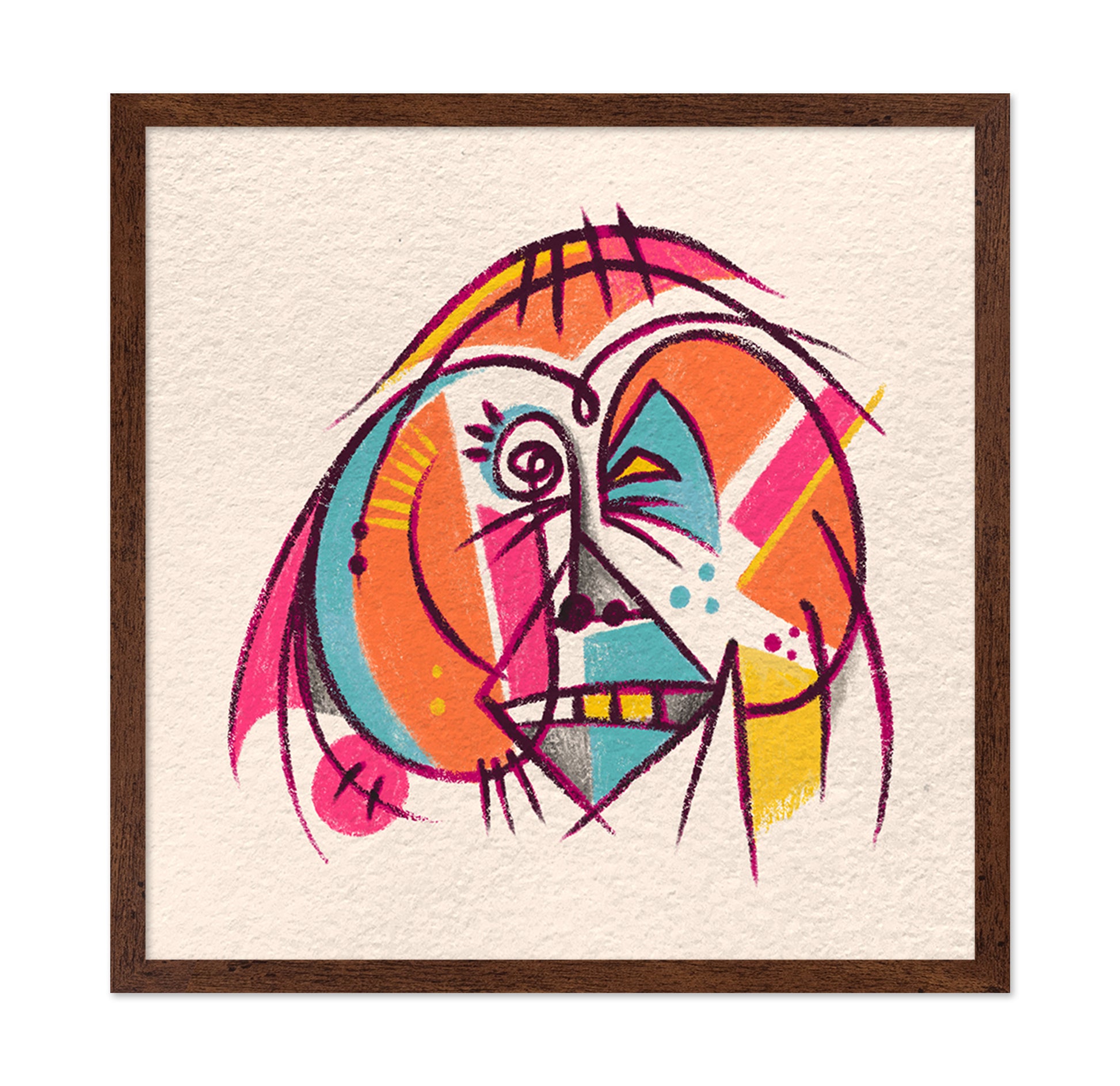 Abstract Orangutan Face