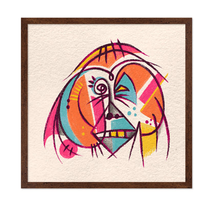Abstract Orangutan Face
