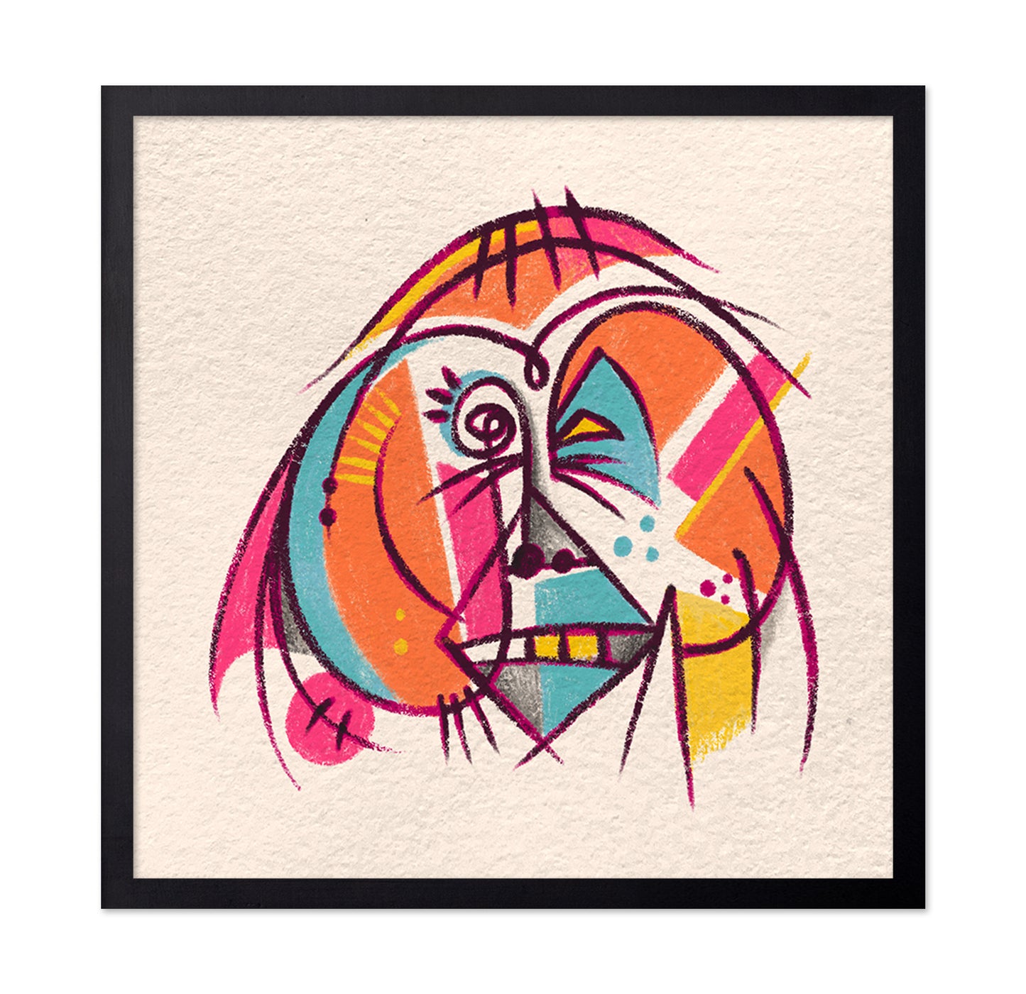 Abstract Orangutan Face