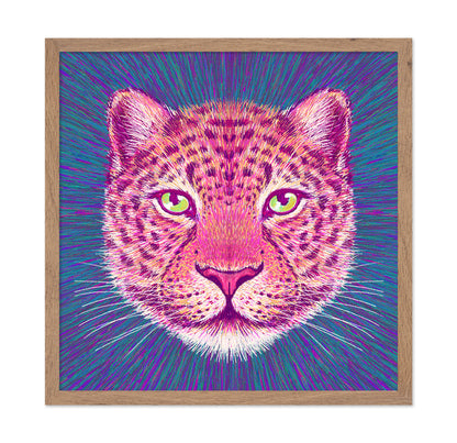 Neon Leopard Gaze