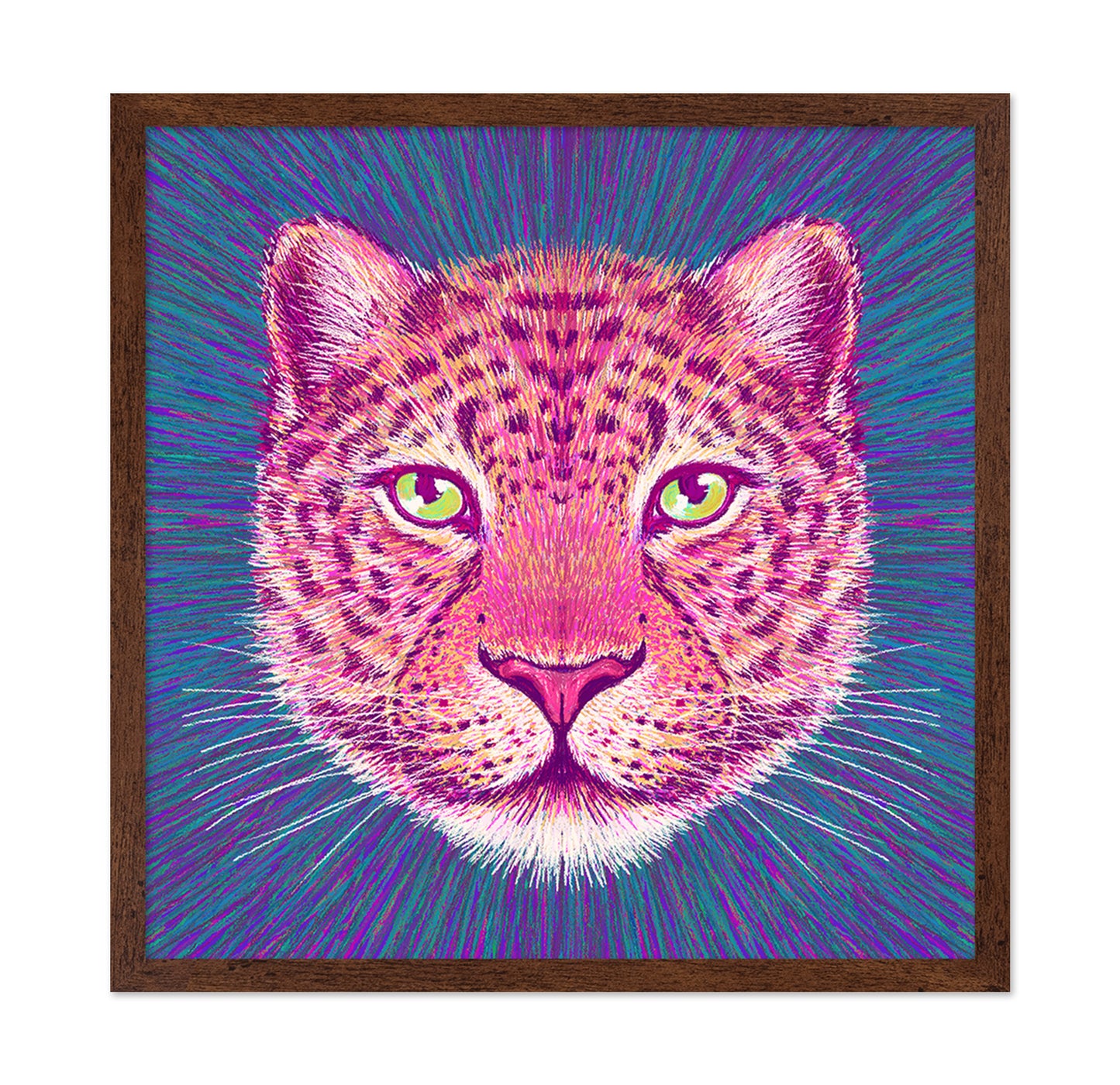 Neon Leopard Gaze