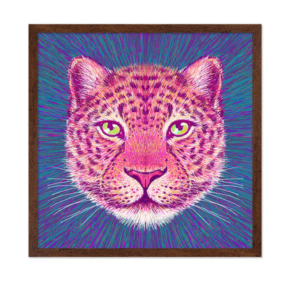 Neon Leopard Gaze