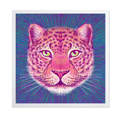 Neon Leopard Gaze