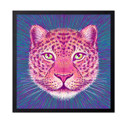 Neon Leopard Gaze