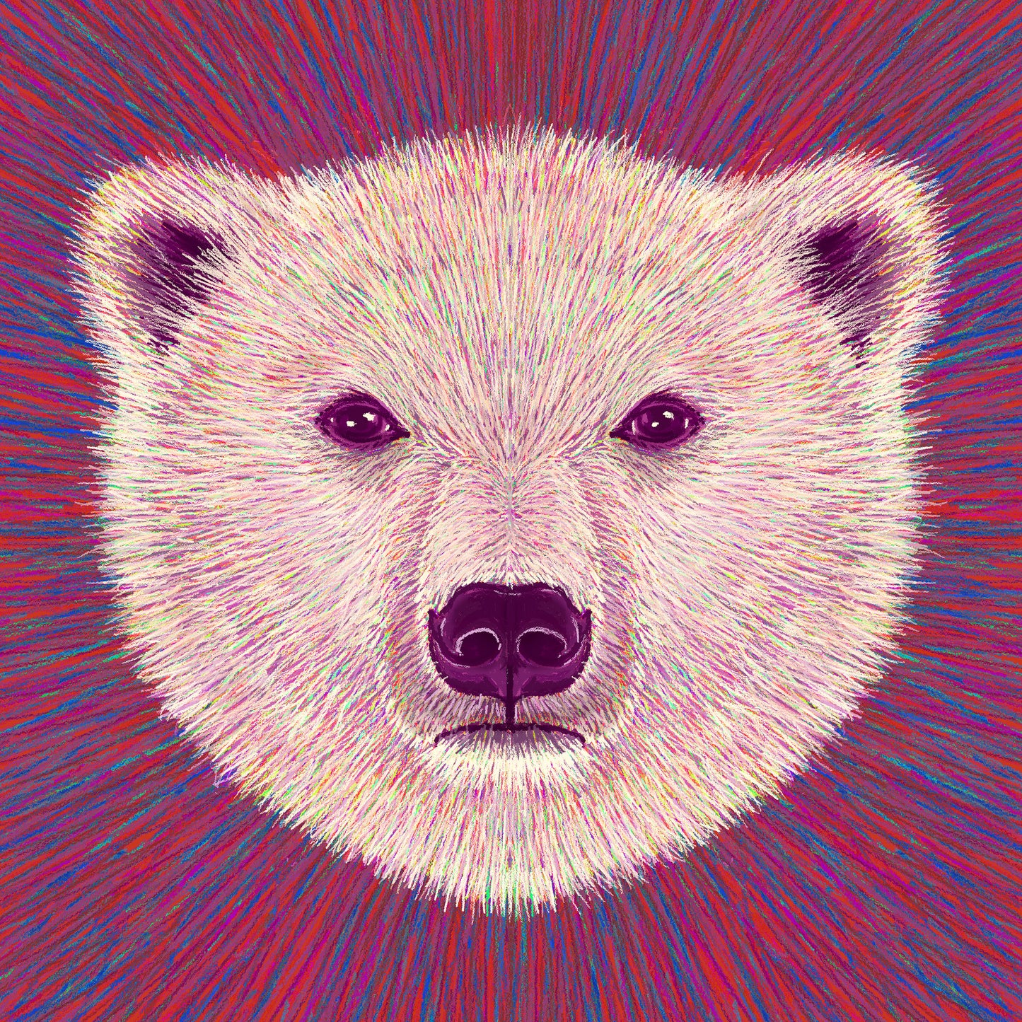 Neon Polar Bear