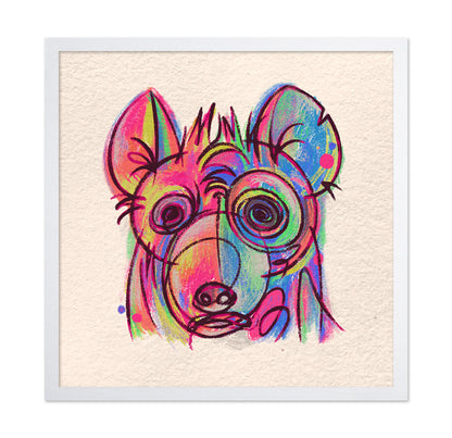 Colorful Hyena Face