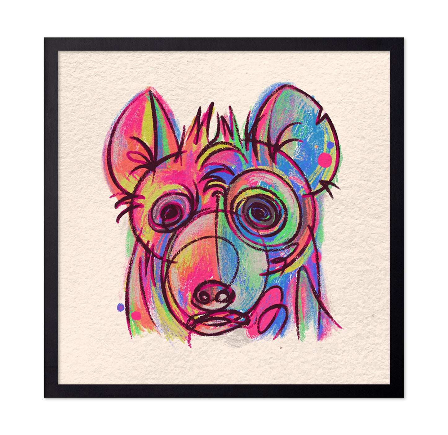 Colorful Hyena Face