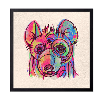 Colorful Hyena Face