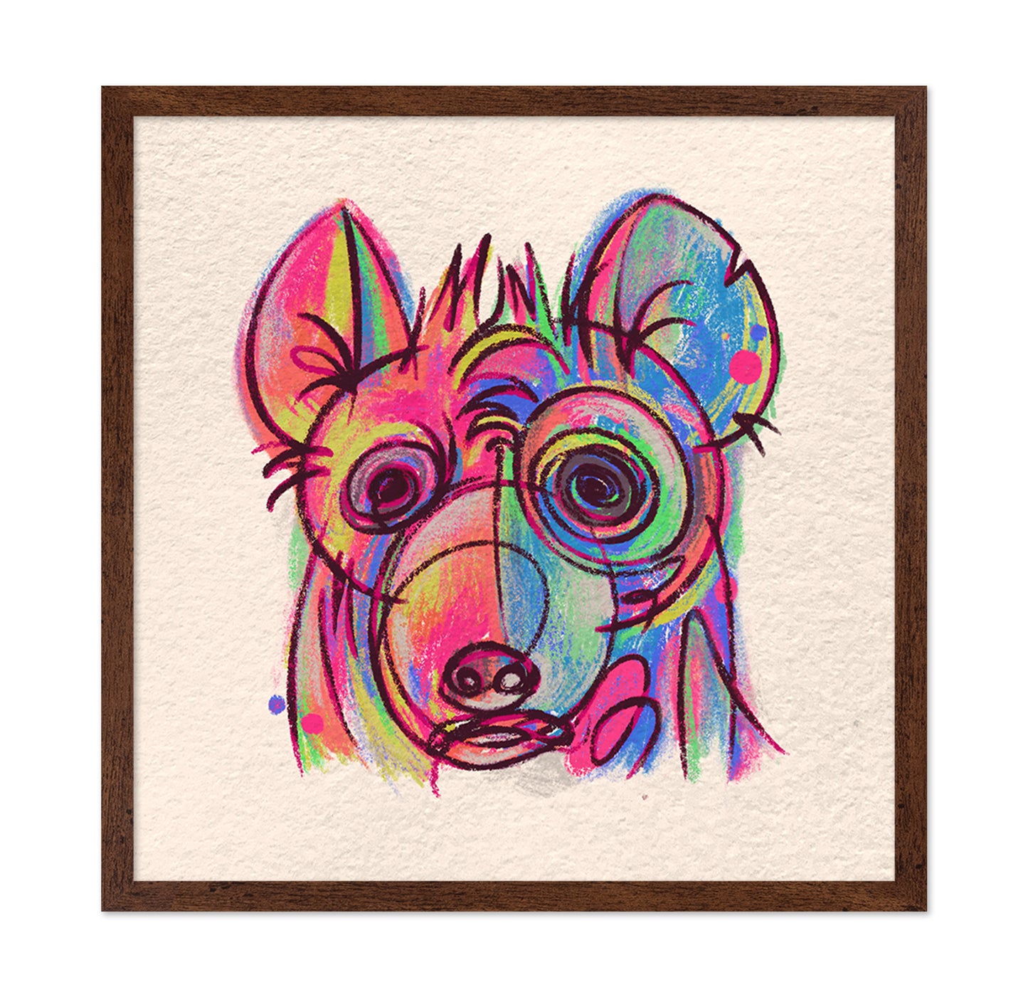 Colorful Hyena Face