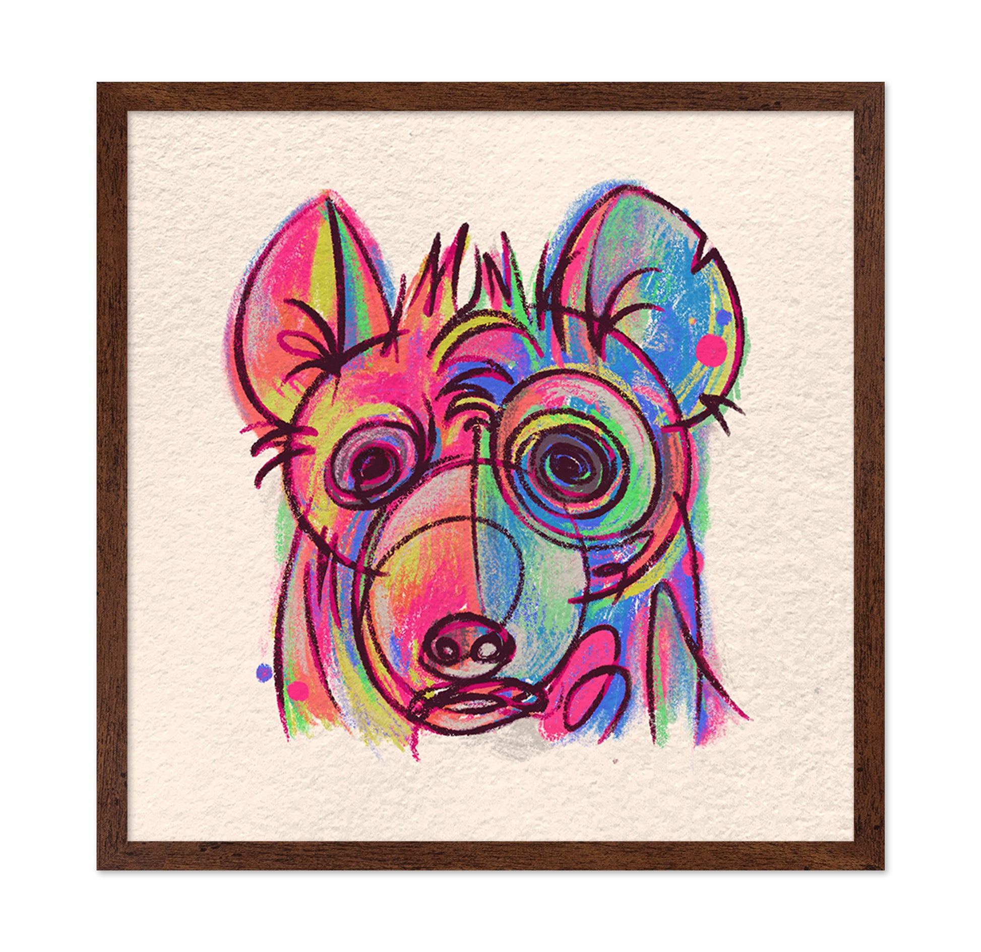 Colorful Hyena Face