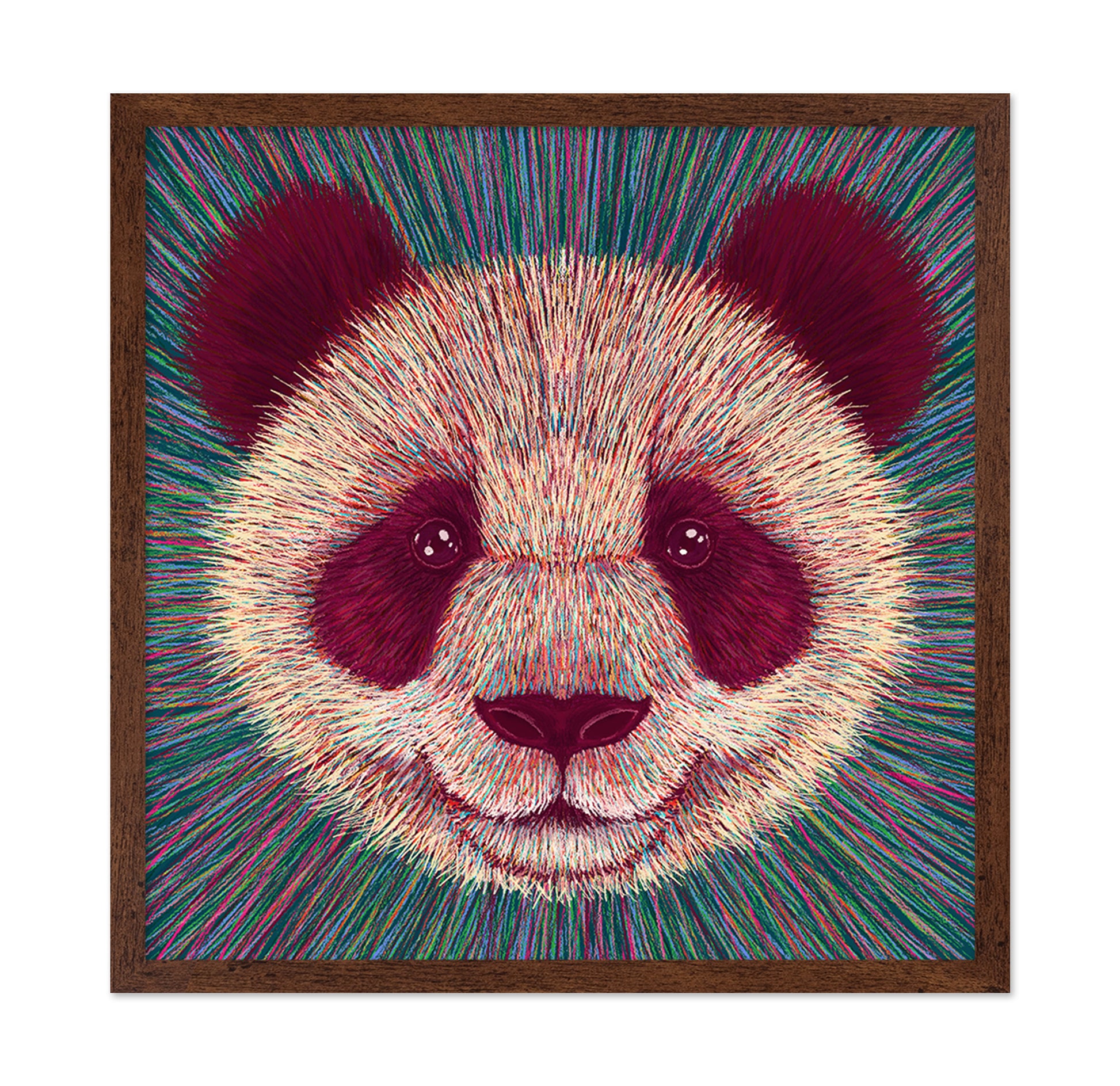 Psychedelic Panda Face
